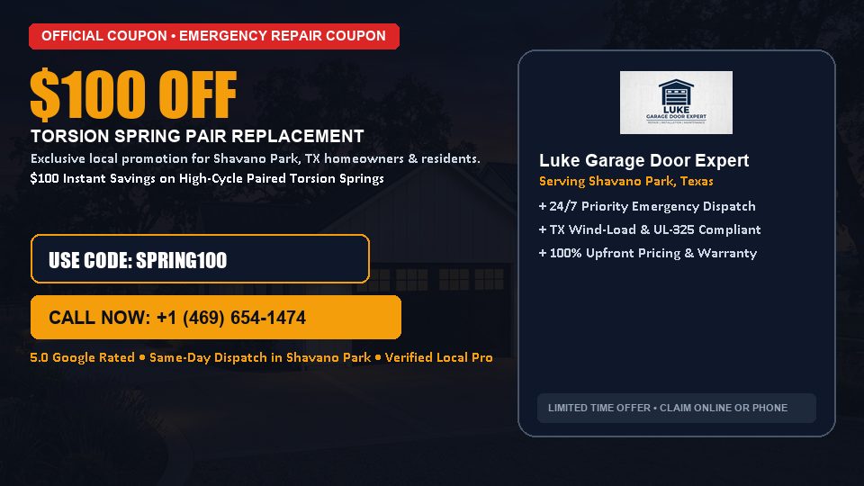 Luke Garage Door Expert $100 OFF Dual Torsion Spring Replacement
