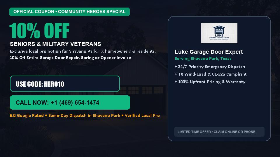 Luke Garage Door Expert 10% OFF Seniors & Military Veterans in Shavano Park, TX